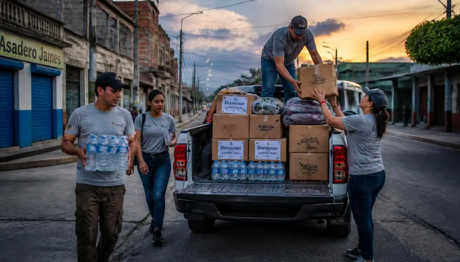 Gracias por sus aportes: el carro de ayudas sale hacia Pereira
