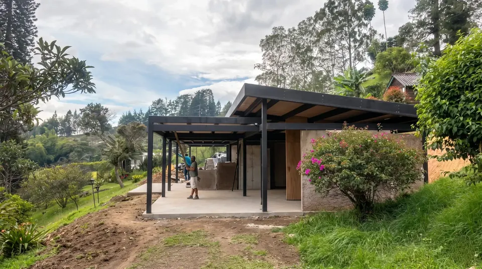 Estructura metálica y cubierta